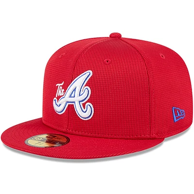 Men's New Era Red Atlanta Braves City Connect Batting Practice 59FIFTY Fitted Hat