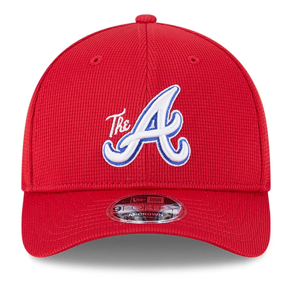 Men's New Era Red Atlanta Braves City Connect Batting Practice 9FORTY M-Crown Adjustable Hat