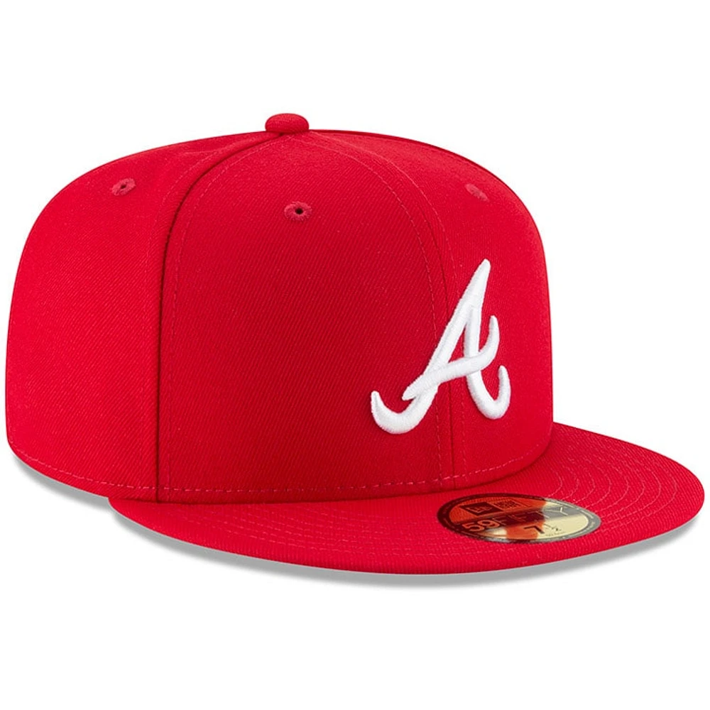 Men's New Era Red Atlanta Braves Fashion Color Basic 59FIFTY Fitted Hat