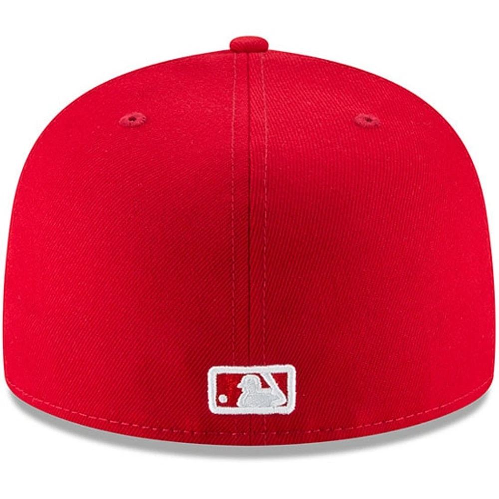 Men's New Era Red Atlanta Braves Fashion Color Basic 59FIFTY Fitted Hat