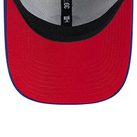 Casquette d'entraînement de printemps 39THIRTY Flex New Era Royal/Rouge Atlanta Braves 2025 pour homme