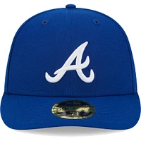 Men's New Era  Royal Atlanta Braves White Logo Low Profile 59FIFTY Fitted Hat