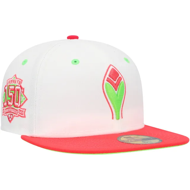 Men's New Era White/Coral York Mets 40th Anniversary Strawberry Lolli 59FIFTY Fitted Hat