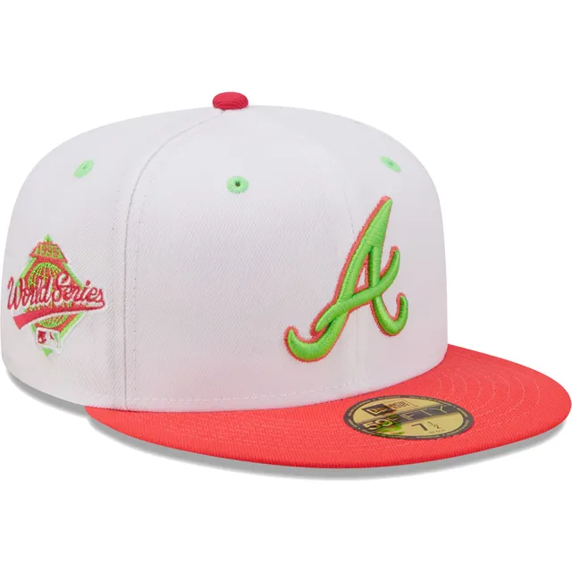 Men's New Era White/Coral York Mets 40th Anniversary Strawberry Lolli 59FIFTY Fitted Hat