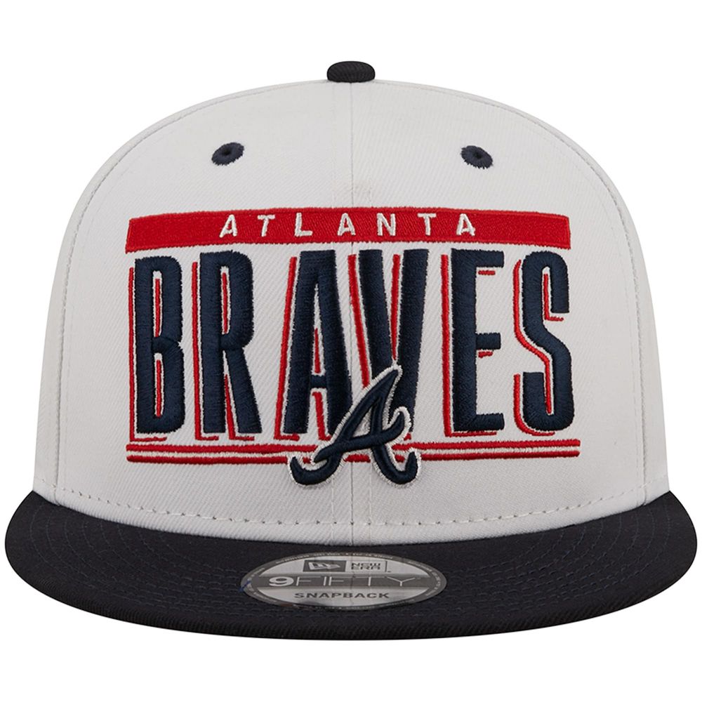 New Era Men's New Era White/Navy Atlanta Braves Retro Title 9FIFTY