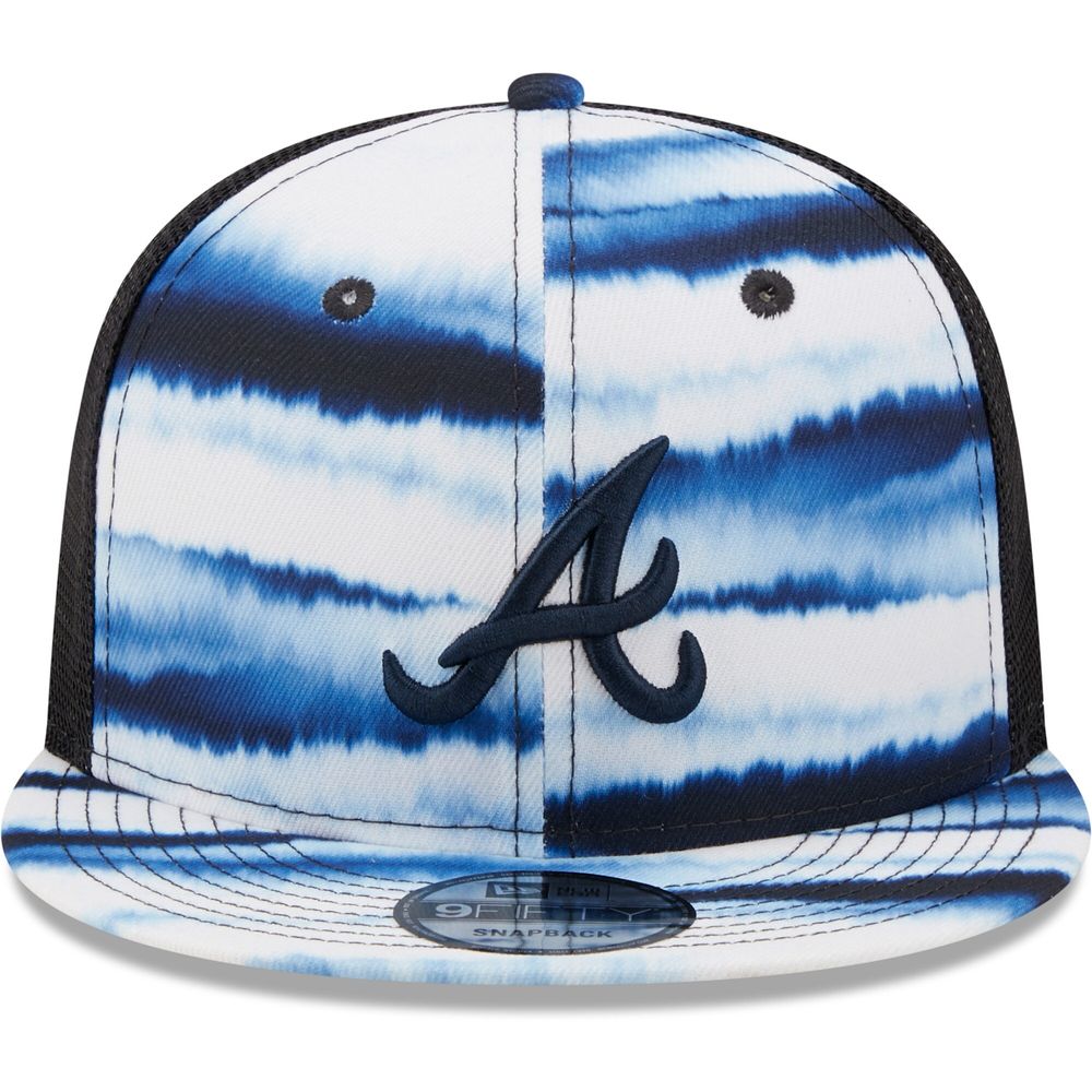 New Era Men's New Era White/Navy Atlanta Braves Tie-Dye Wave