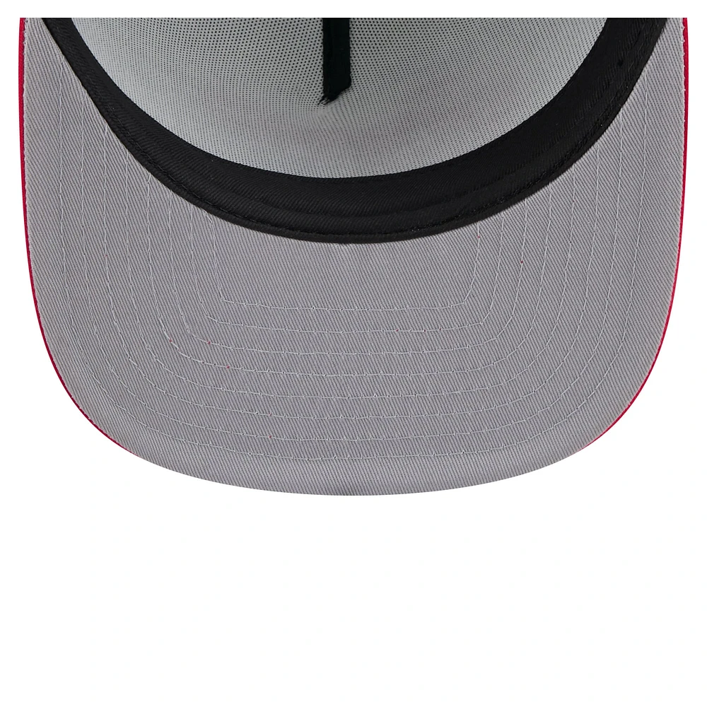 Men's New Era White/Red Atlanta Braves Retro Script Trucker 9FIFTY Snapback Hat