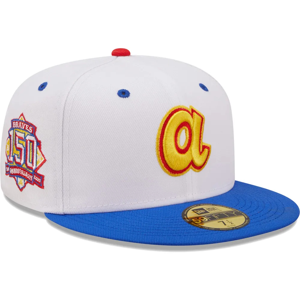 Lids Atlanta Braves New Era 150th Anniversary Cherry Lolli 59FIFTY Fitted  Hat - White/Royal