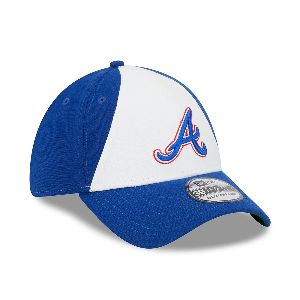 Men's New Era White/Royal Atlanta Braves 2023 City Connect 39THIRTY Flex Fit Hat