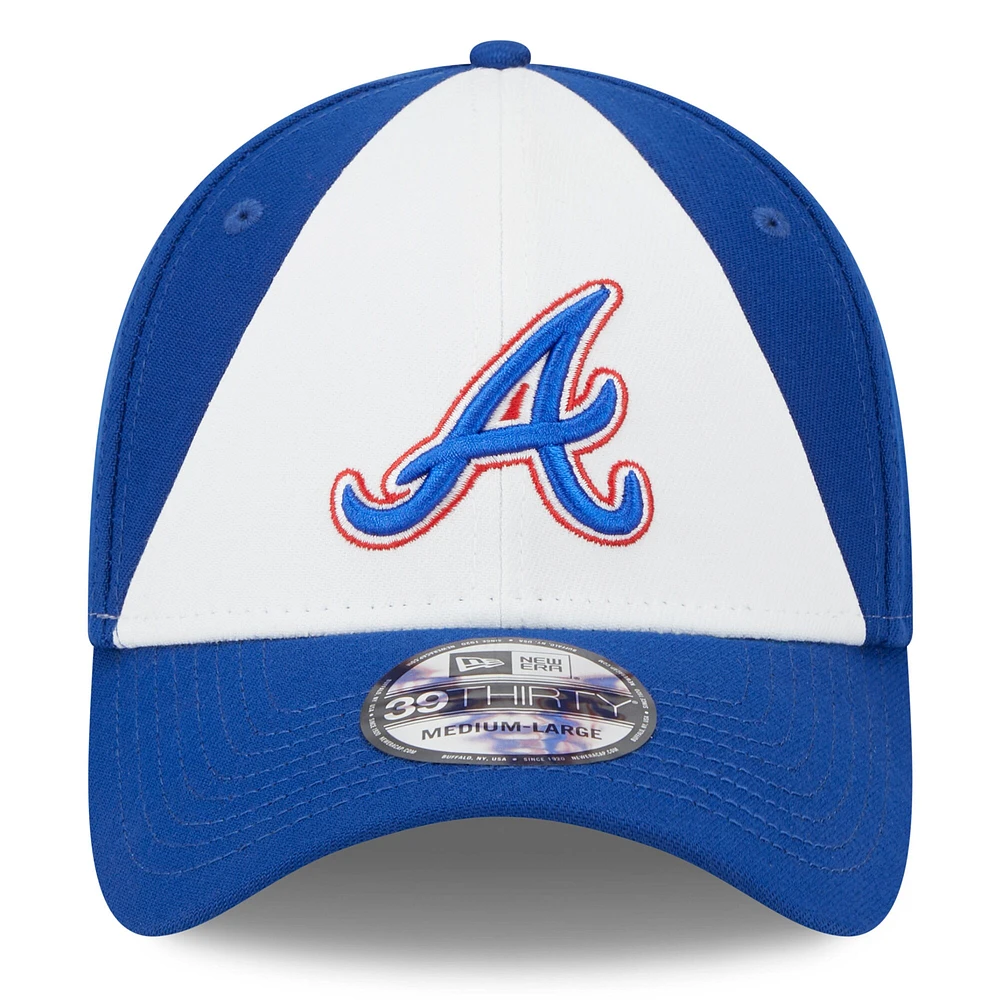 Men's New Era White/Royal Atlanta Braves 2023 City Connect 39THIRTY Flex Fit Hat