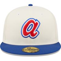 Men's New Era White/Royal Atlanta Braves Cooperstown Collection