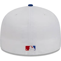 Men's New Era White/Royal Atlanta Braves Optic 59FIFTY Fitted Hat