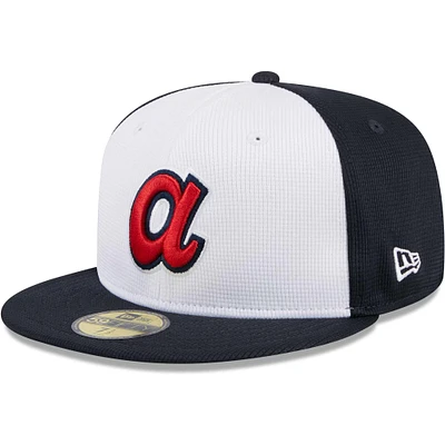 Casquette ajustée 59FIFTY pour hommes des Atlanta Braves 2024 New Era blanche