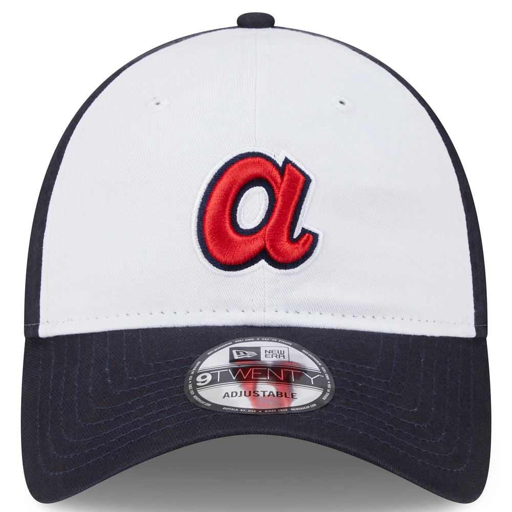 Men's New Era  White Atlanta Braves 2025 Batting Practice 9TWENTY Adjustable Hat