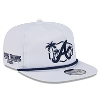 Casquette de golf à rabat Palmier blanche New Era pour homme, motif Atlanta Braves 2025, entraînement de printemps