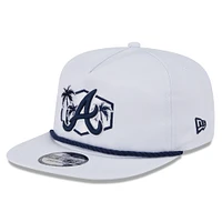Casquette de golf à rabat Palmier blanche New Era pour homme, motif Atlanta Braves 2025, entraînement de printemps