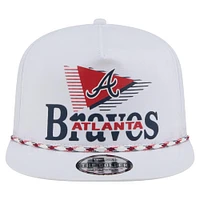 Men's New Era  White Atlanta Braves Collide Golfer Snapback Hat