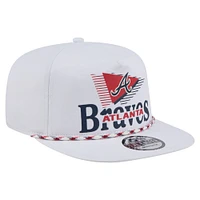 Men's New Era  White Atlanta Braves Collide Golfer Snapback Hat