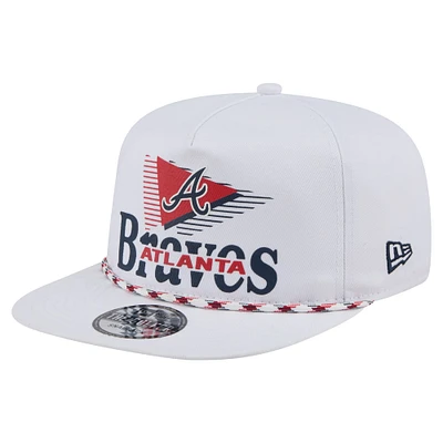 Men's New Era  White Atlanta Braves Collide Golfer Snapback Hat