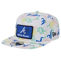 Men's New Era White Atlanta Braves Islander Golfer Snapback Hat