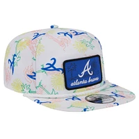 Men's New Era White Atlanta Braves Islander Golfer Snapback Hat