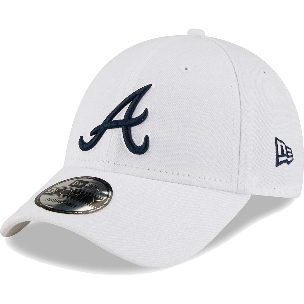 Casquette réglable New Era Atlanta Braves League II 9FORTY pour homme, blanc