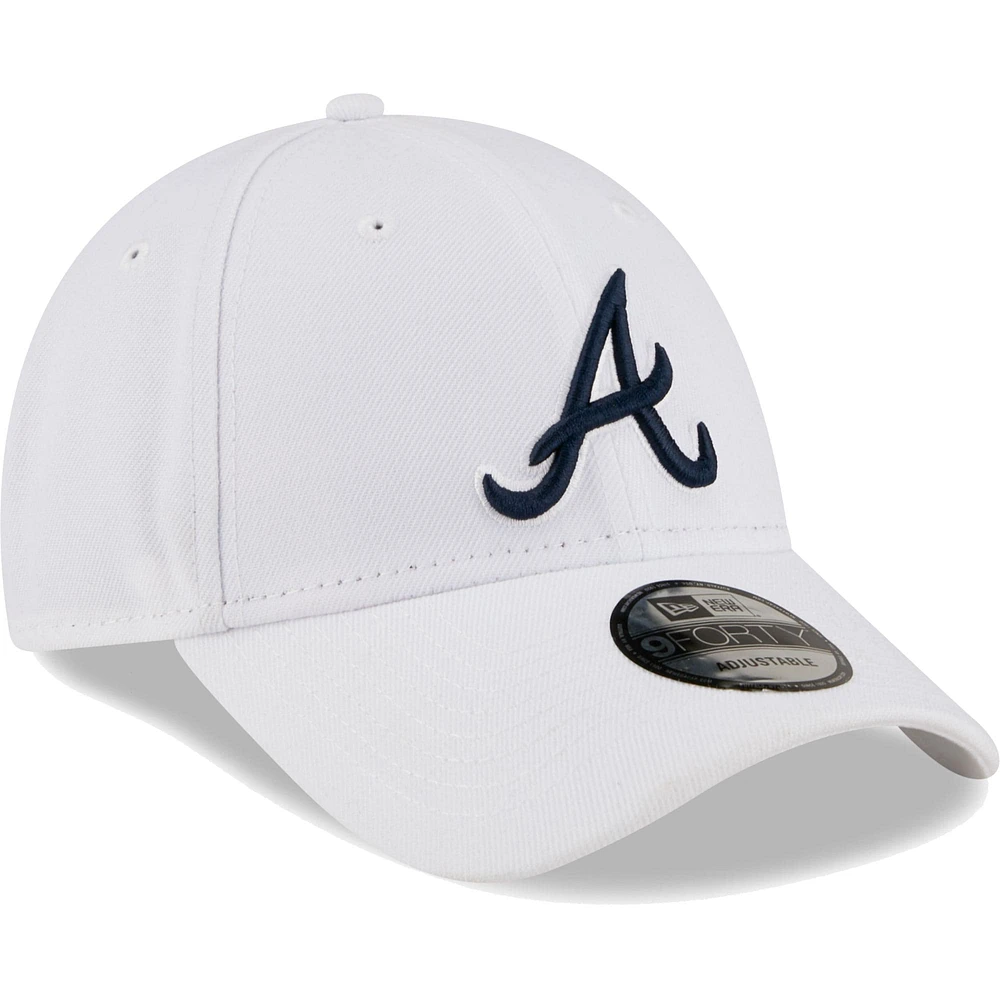 Casquette réglable New Era Atlanta Braves League II 9FORTY pour homme, blanc