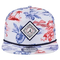 Casquette snapback blanche à imprimé Island Golfer des Braves d'Atlanta pour homme de New Era