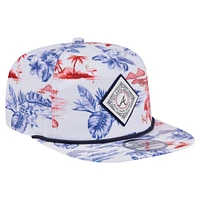 Casquette snapback blanche à imprimé Island Golfer des Braves d'Atlanta pour homme de New Era