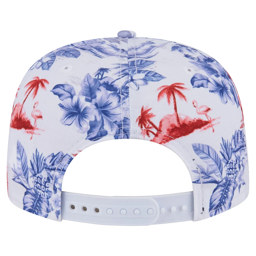 Casquette snapback blanche à imprimé Island Golfer des Braves d'Atlanta pour homme de New Era