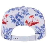 Casquette snapback blanche à imprimé Island Golfer des Braves d'Atlanta pour homme de New Era
