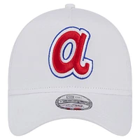 Casquette réglable Atlanta Braves TC A-Frame 9FORTY New Era blanche pour hommes