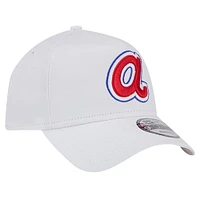 Men's New Era White Atlanta Braves TC A-Frame 9FORTY Adjustable Hat