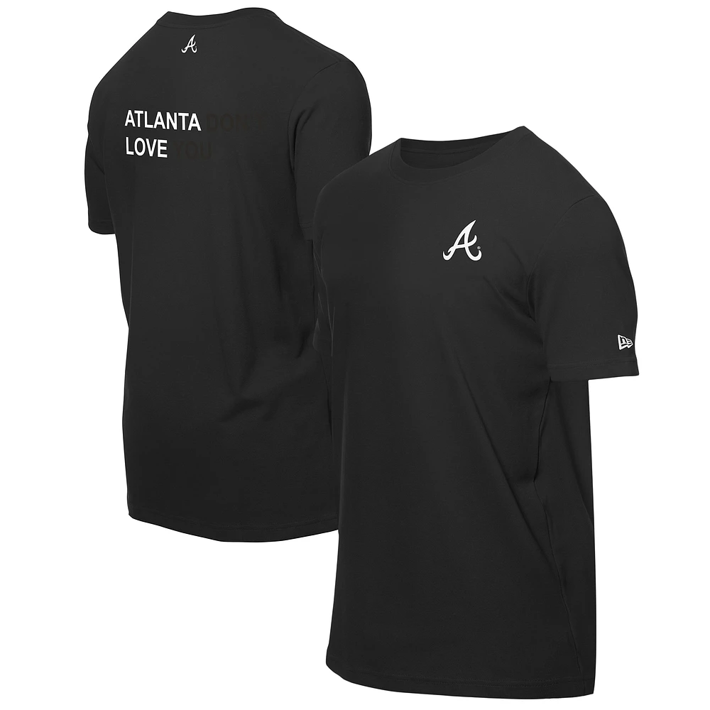T-shirt noir New Era x j-FROST pour homme des Braves d'Atlanta