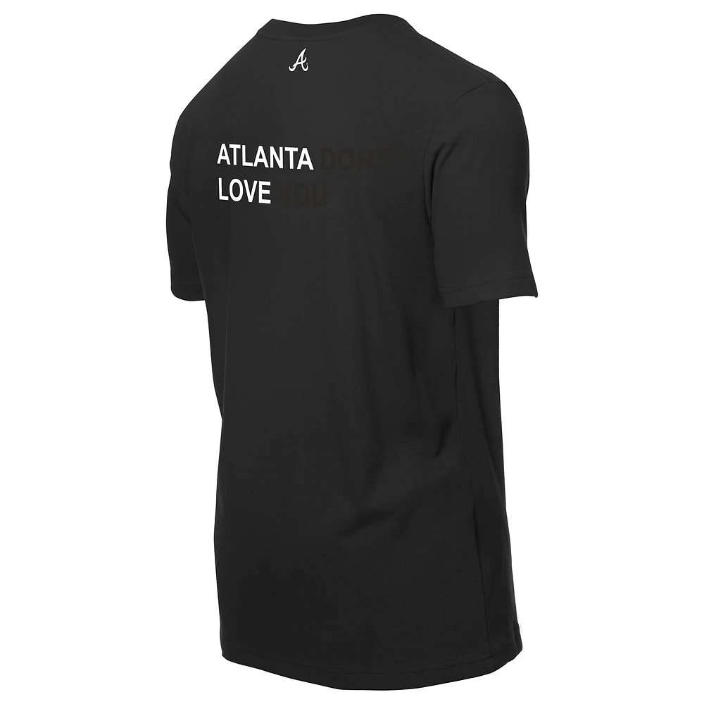 T-shirt noir New Era x j-FROST pour homme des Braves d'Atlanta