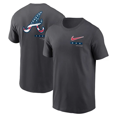 T-shirt anthracite Atlanta Braves Americana Nike pour homme