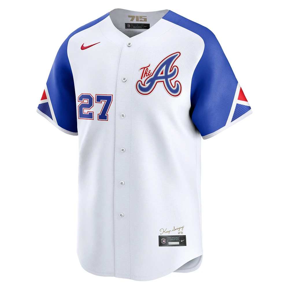 Maillot Nike Austin Riley blanc des Braves d'Atlanta City Connect Limited pour homme