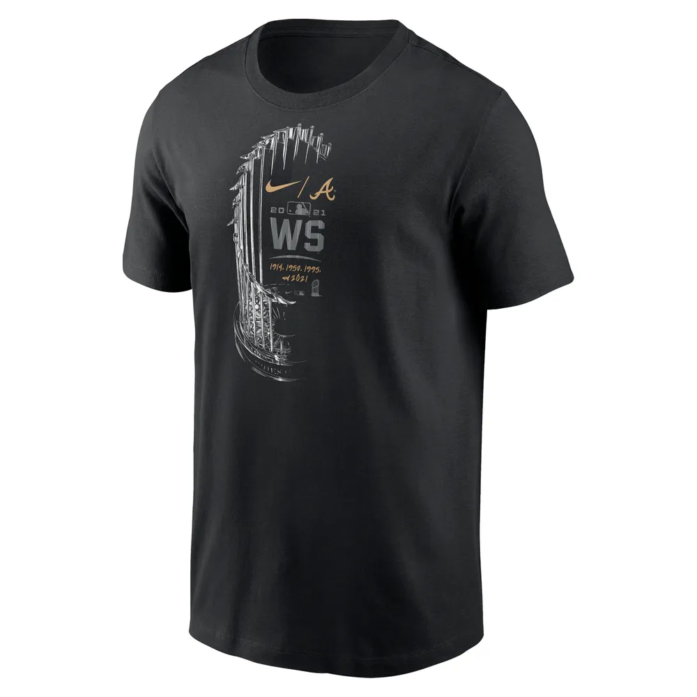 T-shirt Commish des champions séries mondiales Atlanta Braves 2021 Nike noir pour homme