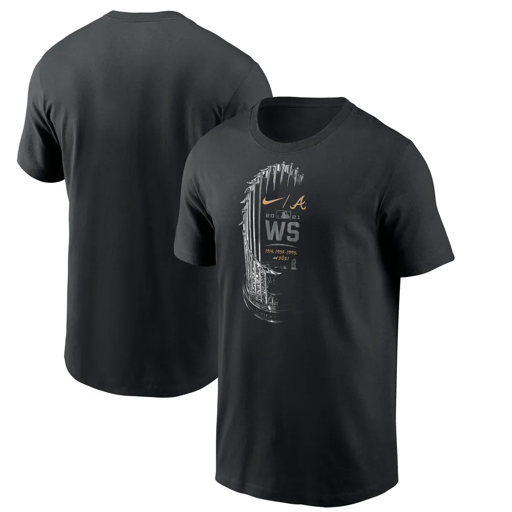 T-shirt Commish des champions séries mondiales Atlanta Braves 2021 Nike noir pour homme