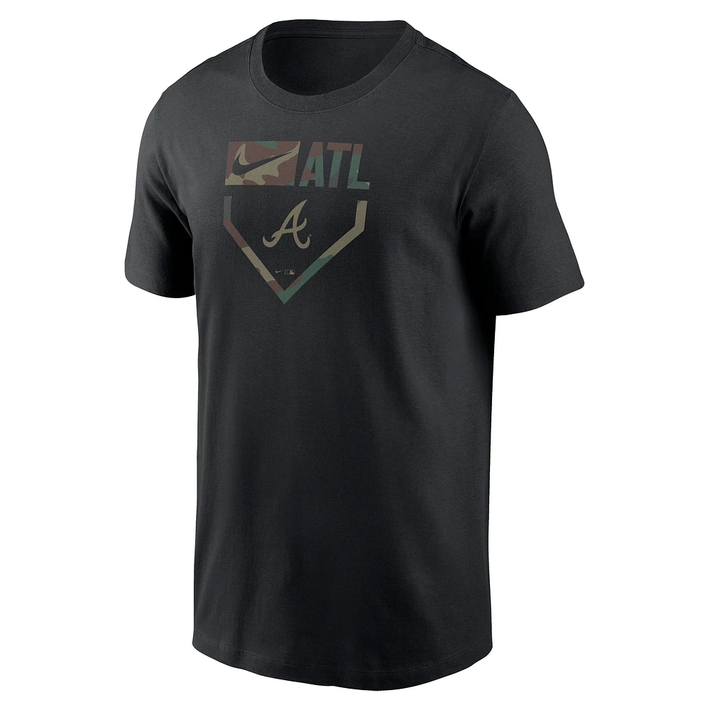 Men's Nike Black Atlanta Braves Camo T-Shirt