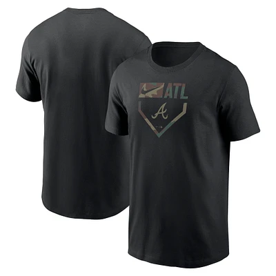 Men's Nike Black Atlanta Braves Camo T-Shirt