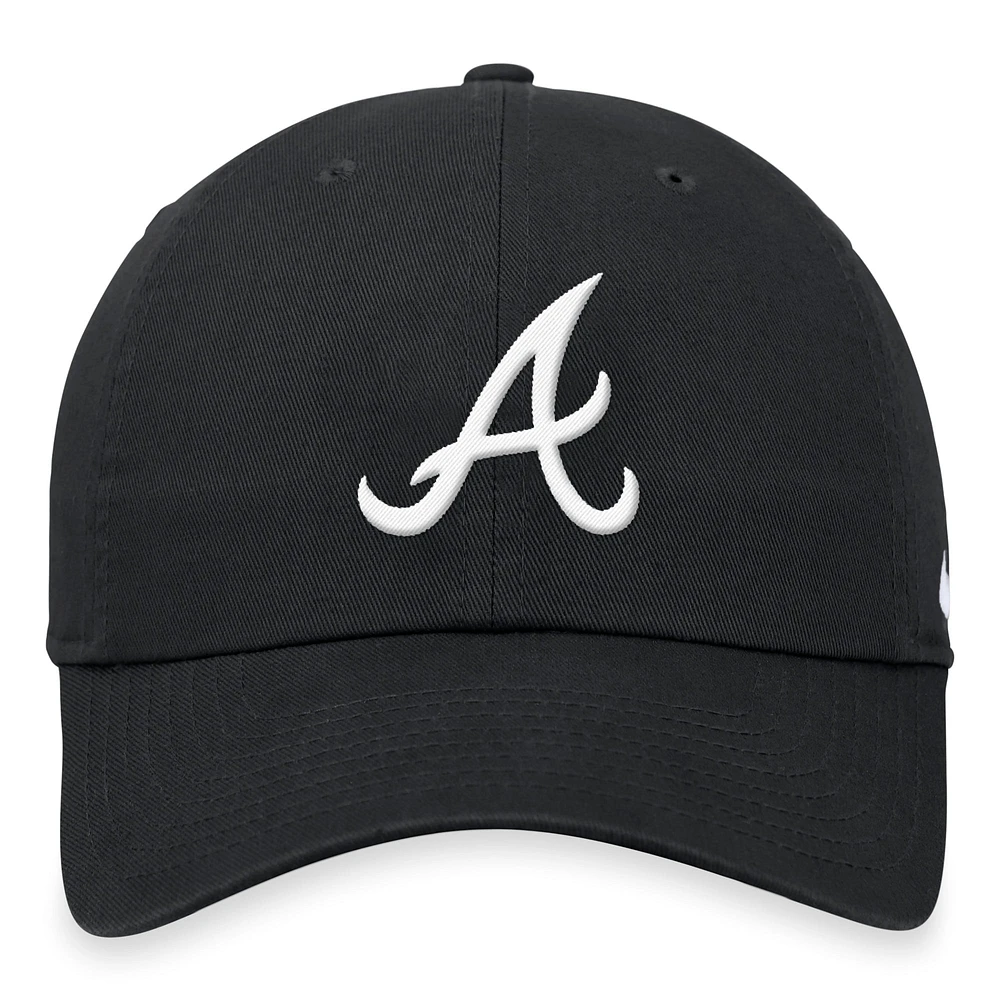 Men's Nike Black Atlanta Braves Club Adjustable Hat