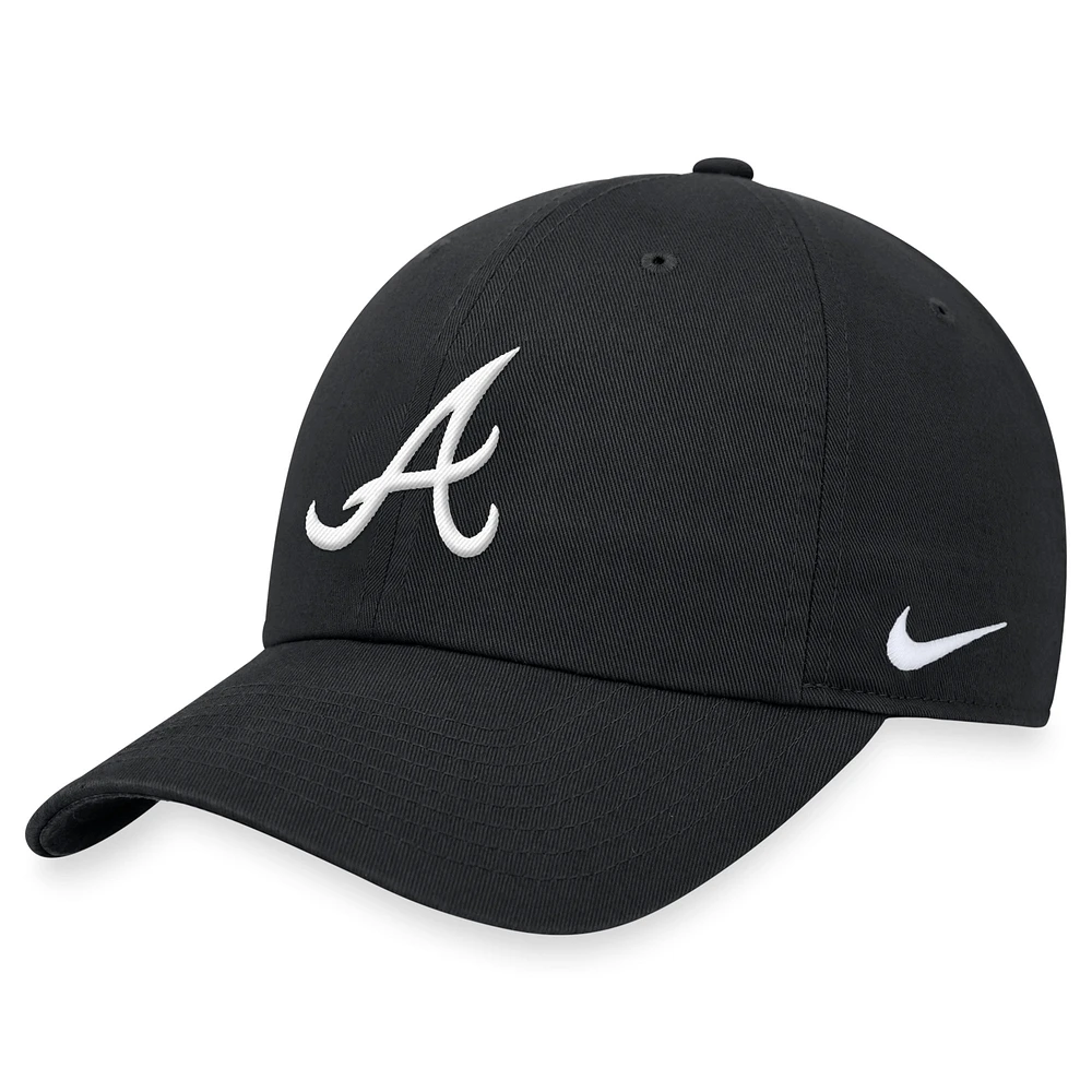 Casquette ajustable Nike Atlanta Braves Club pour homme, noire