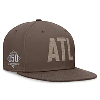 Men's Nike Brown Atlanta Braves Statement Ironstone Performance True Fitted Hat