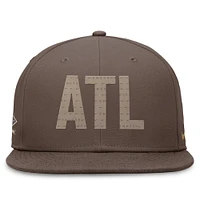 Men's Nike Brown Atlanta Braves Statement Ironstone Performance True Fitted Hat