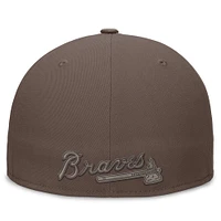 Men's Nike Brown Atlanta Braves Statement Ironstone Performance True Fitted Hat