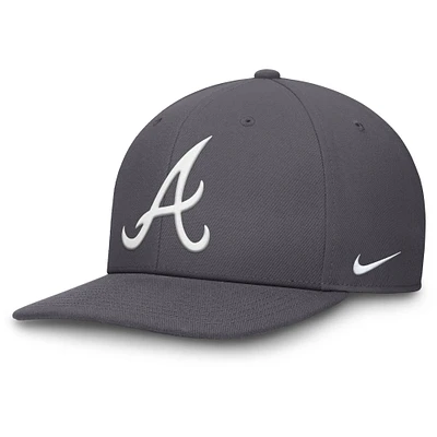 Casquette Nike Pro Performance Snapback grise pour homme Atlanta Braves