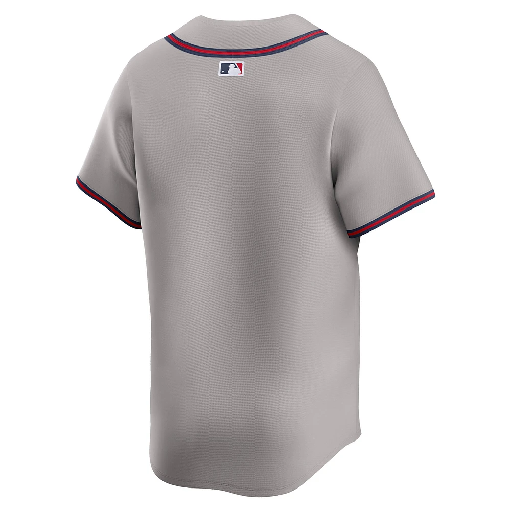 Men's Nike Gray Atlanta Braves Road Limited Jersey
