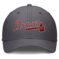 Casquette Nike Performance Flex grise Atlanta Braves Swoosh pour homme