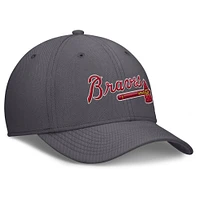 Casquette Nike Performance Flex grise Atlanta Braves Swoosh pour homme